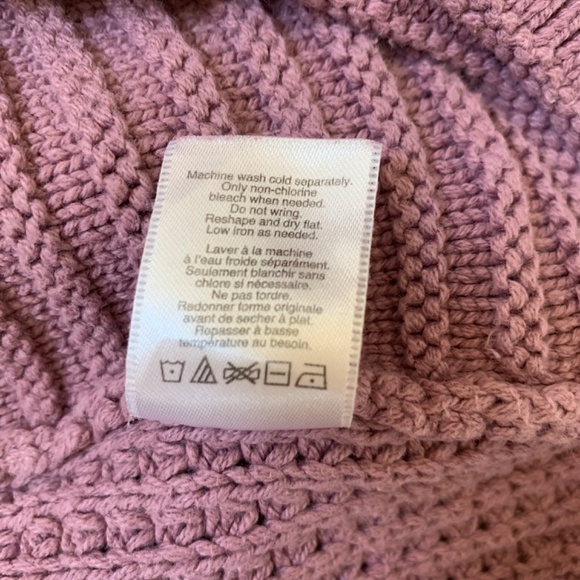 Creek Purple Knit Patchwork Cable Sweater, Size Large - Picture 5 of 6